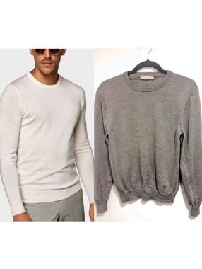 Suitsupply | Merino Wool Crewneck Sweater in Taupe Grey
